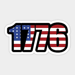 True American Patriot 1776 Sticker